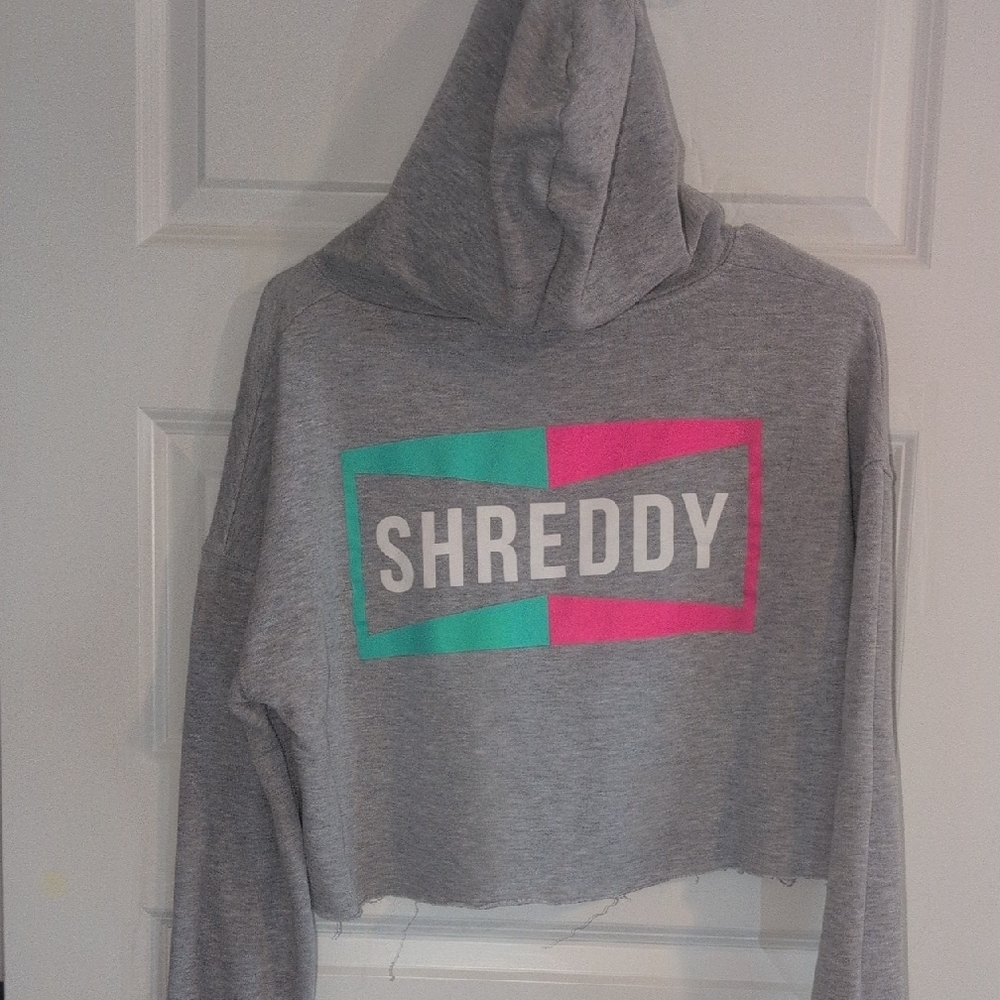 Gray Cropped Hoodie - Picture 3 of 3